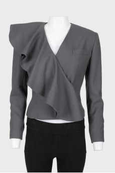 Wool flounces jacket