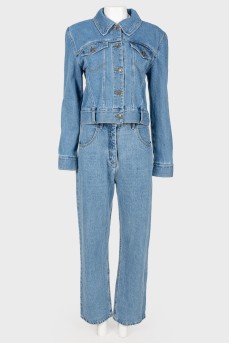 Denim suit