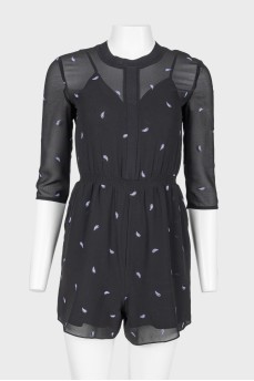 Romper with embroidery