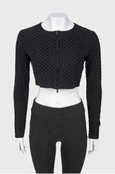 Crop zipper top