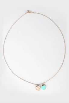 Silver chain with pendants