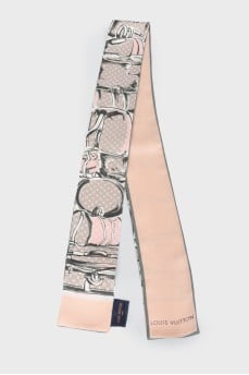 Printed silk scarf