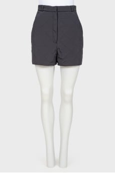 Quilted black shorts
