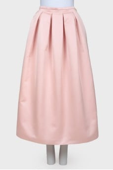 Pink elongated skirt