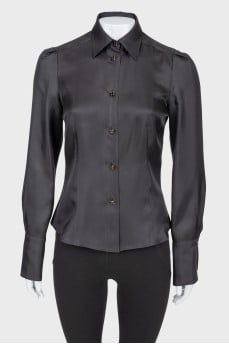 Silk shirt with rhinestones