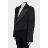 Cropped jacket with satin lapels