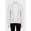 White knitted sweater