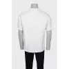 Men's white T-shirt with a patch