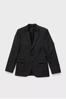 Men's straight-cut wool jacket