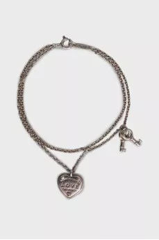 Double Silver Heart Bracelet