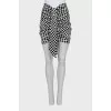 Polka dot draped skirt