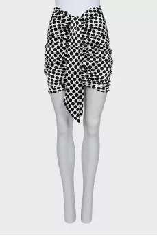 Polka dot draped skirt