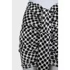 Polka dot draped skirt