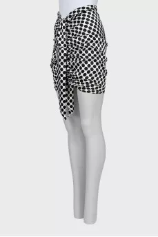 Polka dot draped skirt