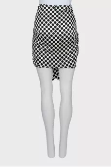 Polka dot draped skirt