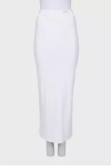 White skirt with cutouts