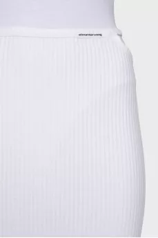 White skirt with cutouts