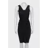 Fitted dress with draping