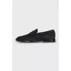 Men's blue suede loafers