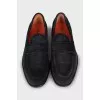 Men's blue suede loafers