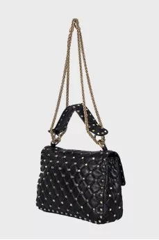 Черная сумка Rockstud Spike