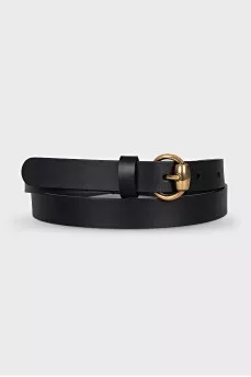 Black belt with gold buckle