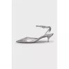 Silver leather shoes