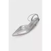 Silver leather shoes