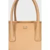 Leather Tote Bag with High Handles