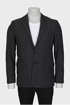 Men's striped wool jacket