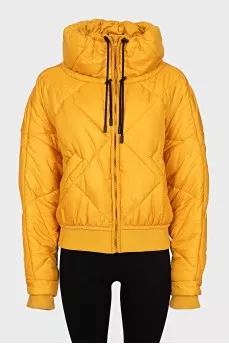 Yellow jacket with a high collar