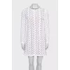 Knitted dress with a relief pattern