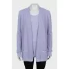 Cashmere Cardigan and T-shirt Set