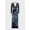 Bodycon Dress with Metallic Flower