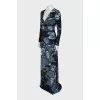 Bodycon Dress with Metallic Flower