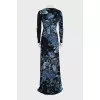 Bodycon Dress with Metallic Flower