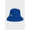 Blue Panama Hat with Embroidery
