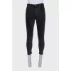 Men's black button-down jeans