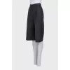 Straight-cut wool shorts with creases