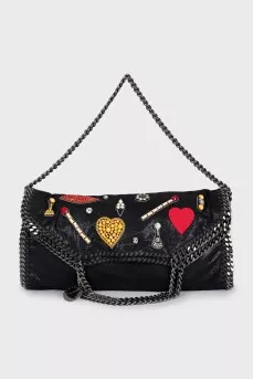 Сумка декорована кристалами Falabella