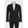 Men's black wool and silk jacket