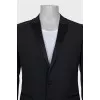 Men's black wool and silk jacket