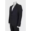Men's black wool and silk jacket