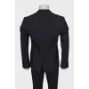 Men's black wool and silk jacket