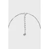 Silver pendant with rhinestones