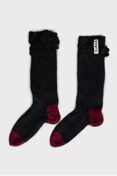Black knitted socks