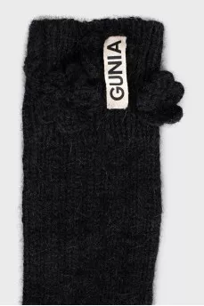 Black knitted socks