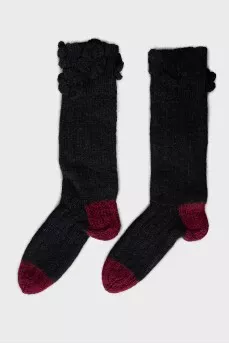 Black knitted socks