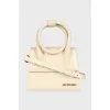 Beige leather bag Le Chiquito Noeud