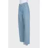 Light blue wide-leg jeans